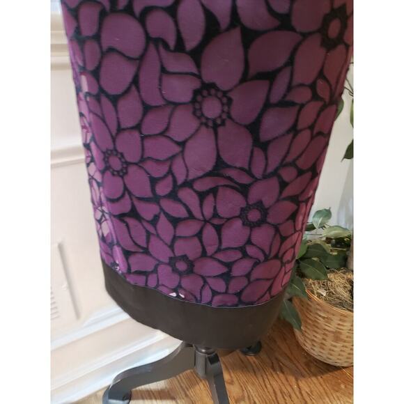 Signature by Robbie Bee Sheath Dress Women's 18W Black & Purple Floral Beaded - Picture 10 of 13